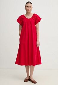 Sukienka midi Tommy Hilfiger  czerwona WW0WW44667