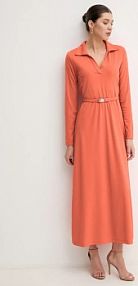 Sukienka midi DKNY  pomarańczowa DD5J1H52