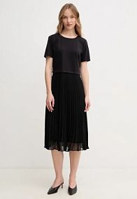 Sukienka midi DKNY  czarna DD5K1H87