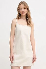 Sukienka mini Calvin Klein Jeans  beżowa J20J225168