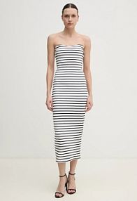 Sukienka midi Calvin Klein Jeans  biała J20J225263