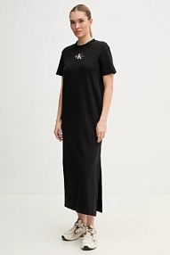 Sukienka maxi Calvin Klein Jeans  czarna J20J225543