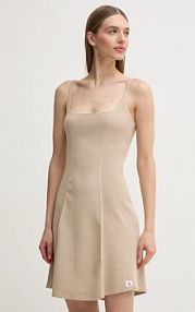 Sukienka mini Calvin Klein Jeans  beżowa J20J225269