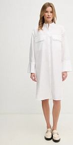 Sukienka midi Barbour  biała LDR0923WH11