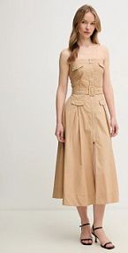 Sukienka midi Gaudi  beżowa 511FD15017