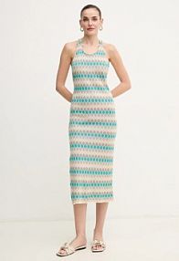 Sukienka midi Fracomina  beżowa FS25SD5006K41