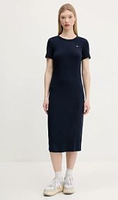 Sukienka midi Tommy Jeans  granatowa DW0DW19721