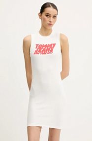 Sukienka mini Tommy Jeans  biała DW0DW21351