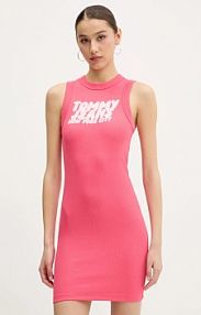 Sukienka mini Tommy Jeans  różowa DW0DW21351