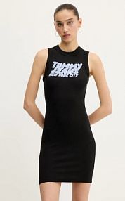 Sukienka mini Tommy Jeans  czarna DW0DW21351
