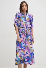 Sukienka maxi La Petite Française  fioletowa PFROGER