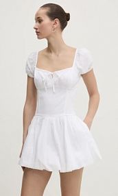 Sukienka mini Hollister Co.  biała KI359.5085.10