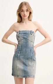 Sukienka mini Miss Sixty  niebieska 6S1DJ57700