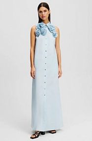 Sukienka maxi Karl Lagerfeld  niebieska A2W13004