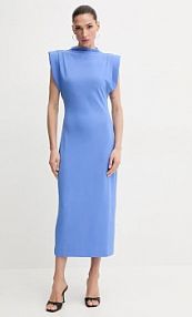 Sukienka midi Karl Lagerfeld  fioletowa A2W13059