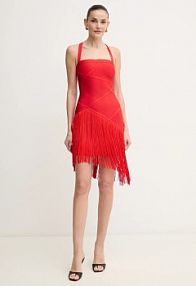 Sukienka mini Herve Leger  czerwona FRI8513807