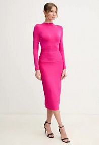 Sukienka midi Herve Leger  różowa HLT8498785
