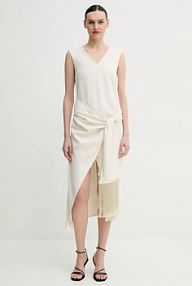 Sukienka midi Isabelle Blanche  beżowa IS25SS.A146.T