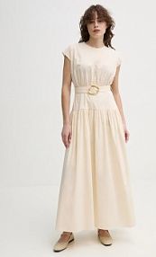 Sukienka maxi Isabelle Blanche  beżowa IS25SS.A135.T