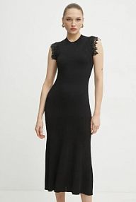 Sukienka midi Ermanno Scervino  czarna 56TQ004EO1