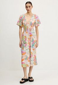 Sukienka midi Rip Curl  pomarańczowa 071WDR