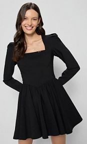Sukienka mini BIZUU SYDNEY.czarna.SS25 czarna