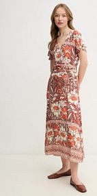 Sukienka maxi Hoss Intropia  brązowa 8229084