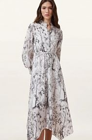Sukienka midi AllSaints  biała W047DC