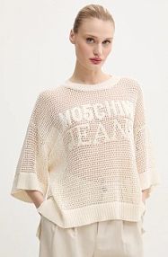 Sweter Moschino Jeans  beżowy damski 0904.3701