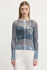 Longsleeve Desigual  granatowy damski 25SWJF07