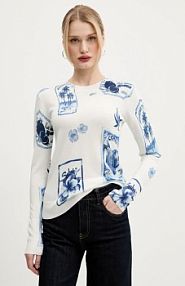 Sweter Desigual  biały damski 25SWJF32