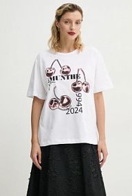 T-shirt MUNTHE  biały damski 251110125160