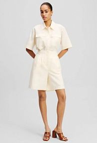 Szorty Karl Lagerfeld  beżowe damskie A2W10015