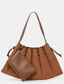 Torebka shopperka Themoire  brązowa TMSR25CLPP89