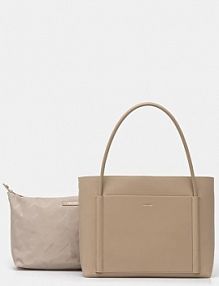 Torebka shopperka Calvin Klein  beżowa K60K613109