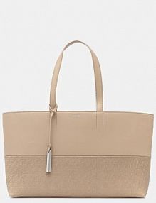 Torebka shopperka Calvin Klein  beżowa K60K613166