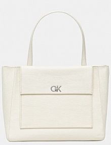 Torebka shopperka Calvin Klein  beżowa K60K613178