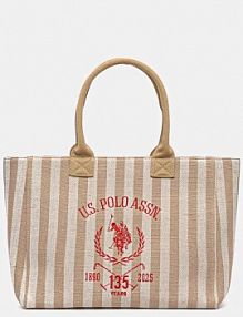 Torebka shopperka U.S. Polo Assn.  beżowa BEU2P8693WCO