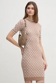 Sukienka mini Guess  beżowa W3YK39.Z37K0