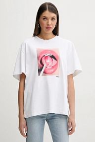 T-shirt Fiorucci  biały damski U02SPTSH103CJ