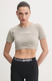 T-shirt Plein Sport  beżowy damski SAEC.WTK3566.