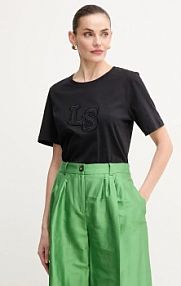 T-shirt Luisa Spagnoli  czarny damski 542081