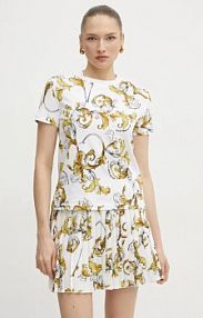 T-shirt Versace Jeans Couture  biały damski 78HAH613.JS45