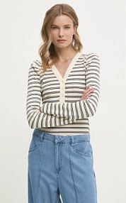 Longsleeve DKNY  beżowy damski DJ4T1327