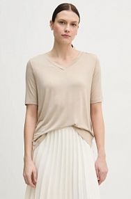 T-shirt United Colors of Benetton  beżowy damski 3Z12D401G