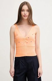 Top United Colors of Benetton  pomarańczowy damski 10C1EH01A