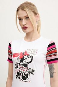 T-shirt Desigual  biały damski 25SWTK39