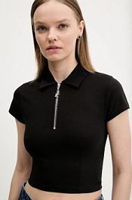 Koszulka polo HUGO Blue  czarna damska 50537426