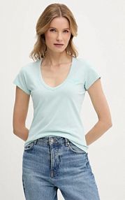 T-shirt Boss Orange  turkusowy damski 50540432