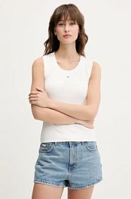 Top Tommy Jeans  biały damski DW0DW20673